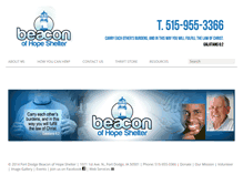 Tablet Screenshot of beaconofhopeshelter.com